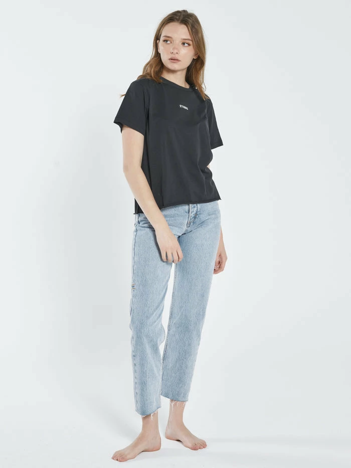Thrills Co. Minimal Thrills Relaxed Tee - Washed Black 1% For The Planet 6 Thrills Co. Minimal Thrills Relaxed Tee - Washed Black 1% For The Planet