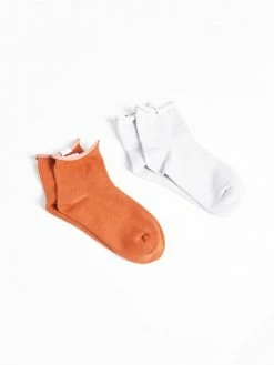 Thrills Co. New Arrivals Sub Rosa Multi 2 Pack Socks - Lilac Ash - Burnt Orange