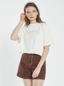 Thrills Co. Extension Merch Fit Crop Tee - Heritage White