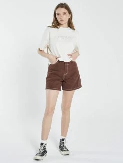 Thrills Co. Extension Merch Fit Crop Tee - Heritage White