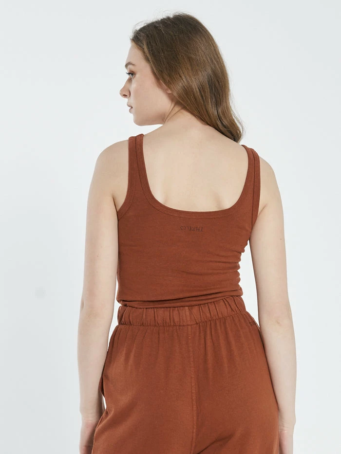 Thrills Co. Hemp Retro Tank - Coffee 4 Thrills Co. Hemp Retro Tank - Coffee