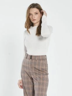 Thrills Co. 1% For The Planet Hemp Paper Rib LS Turtle Neck - Unbleached