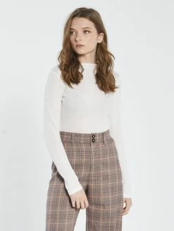 Thrills Co. 1% For The Planet Hemp Paper Rib LS Turtle Neck - Unbleached