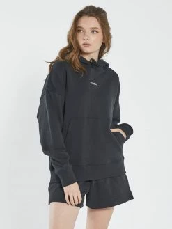 Thrills Co. Minimal Thrills Fleece Hood - Washed Black 1% For The Planet 12 Thrills Co. Minimal Thrills Fleece Hood - Washed Black 1% For The Planet