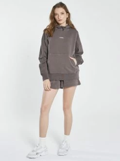 Thrills Co. Minimal Thrills Fleece Hood - Plum 1% For The Planet