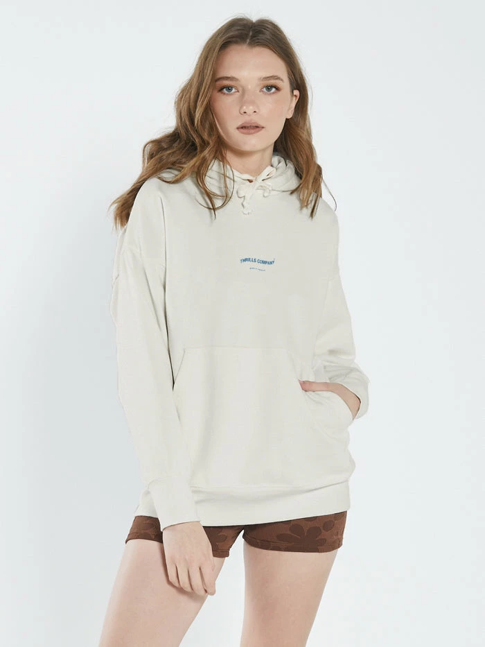 Thrills Co. Stamp Wave Fleece Hood - Heritage White 3 Thrills Co. Stamp Wave Fleece Hood - Heritage White