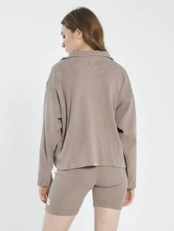 Thrills Co. Hiatus Waffle 3/4 Zip Pullover - Yak 1% For The Planet