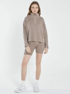 Thrills Co. Hiatus Waffle 3/4 Zip Pullover - Yak 1% For The Planet