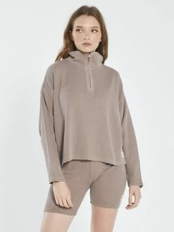 Thrills Co. Hiatus Waffle 3/4 Zip Pullover - Yak 1% For The Planet