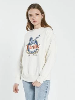 Thrills Co. Not Forgotten Slouch Crew - Heritage White