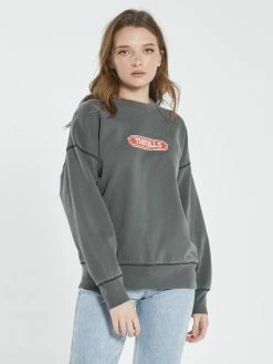 Thrills Co. Red Pill Slouch Crew - Merch Black