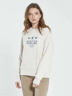 Thrills Co. Spiritual Healing Slouch Crew - Unbleached