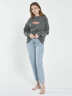 Thrills Co. Red Pill Slouch Crew - Merch Black