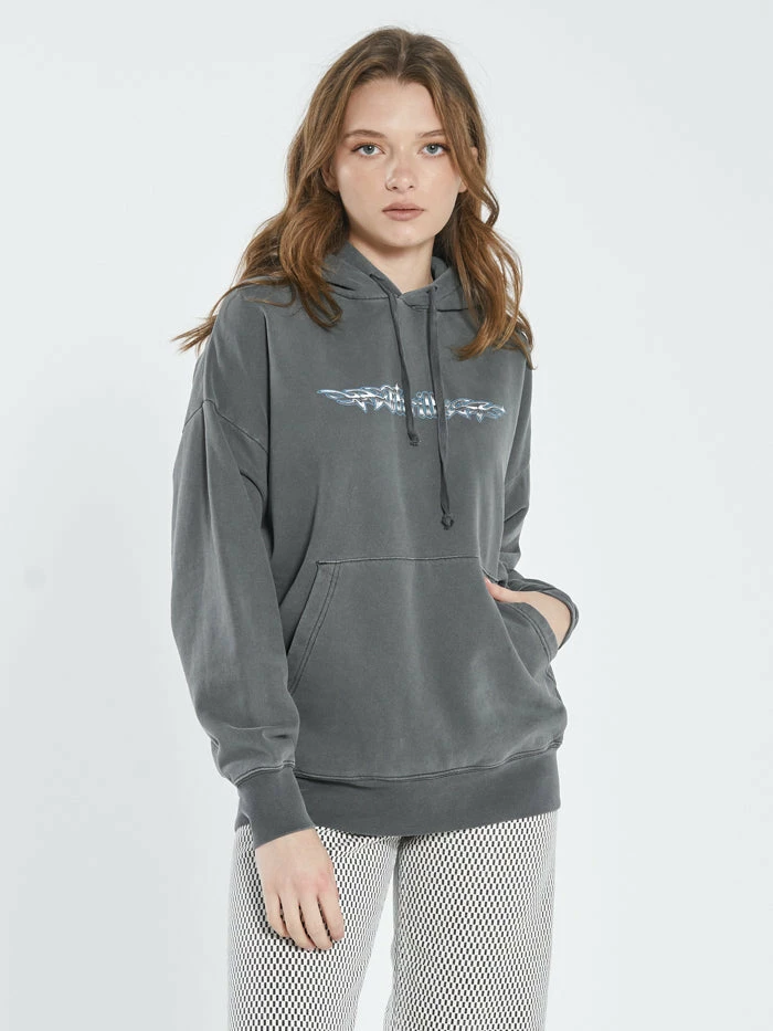 Thrills Co. New Arrivals Turbulent Fleece Hood - Merch Black 3 Thrills Co. New Arrivals Turbulent Fleece Hood - Merch Black