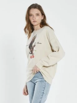 Thrills Co. Eternal Flight Slouch Crew - Thrift White