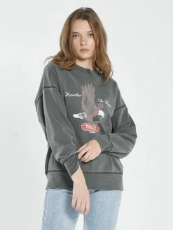 Thrills Co. Eternal Flight Slouch Crew - Merch Black