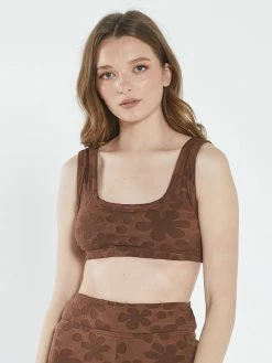 Thrills Co. Layla Crop Top - Washed Cocoa