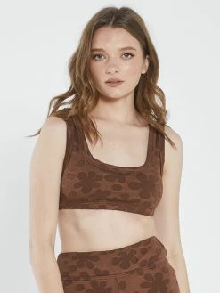 Thrills Co. Layla Crop Top - Washed Cocoa