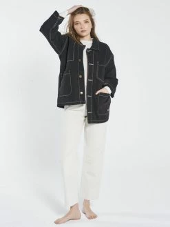 Thrills Co. Workshop Quilted Jacket - Black Workwear