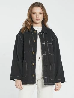 Thrills Co. Workshop Quilted Jacket - Black Workwear