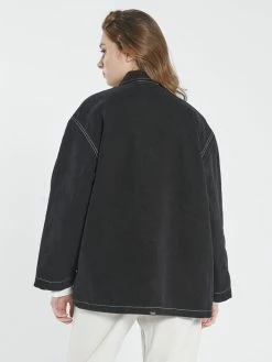 Thrills Co. Workshop Quilted Jacket - Black Workwear