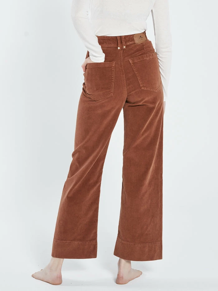 Thrills Co. Belle Cord Full Length Pant - Coffee 4 Thrills Co. Belle Cord Full Length Pant - Coffee