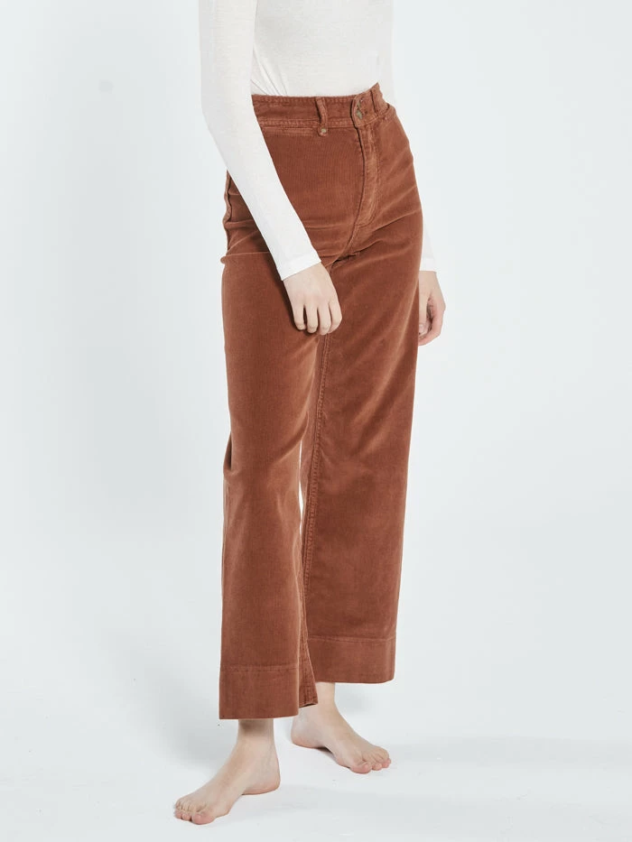 Thrills Co. Belle Cord Full Length Pant - Coffee 3 Thrills Co. Belle Cord Full Length Pant - Coffee