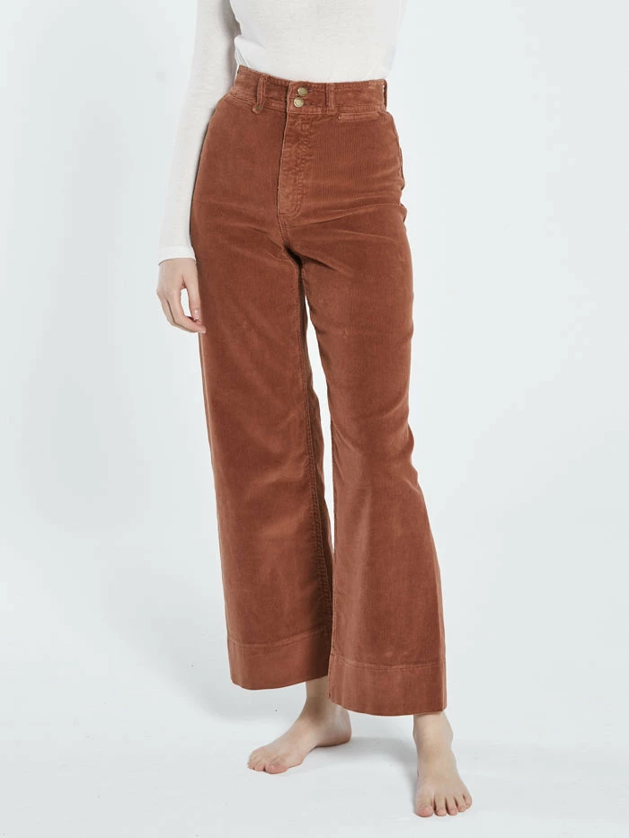 Thrills Co. Belle Cord Full Length Pant - Coffee 5 Thrills Co. Belle Cord Full Length Pant - Coffee