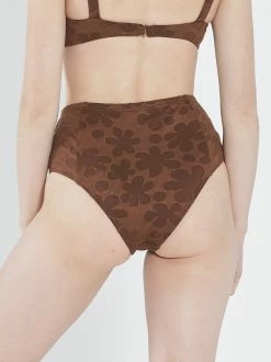 Thrills Co. Layla High Waist Bikini Bottom - Washed Cocoa 1% For The Planet