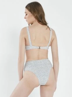 Thrills Co. Mallory High Cut Bikini Bottom - Steel Blue 1% For The Planet