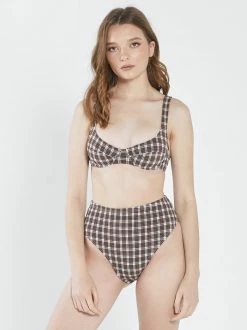 Thrills Co. Studio High Cut Bikini Bottom - Washed Cocoa 1% For The Planet 9 Thrills Co. Studio High Cut Bikini Bottom - Washed Cocoa 1% For The Planet