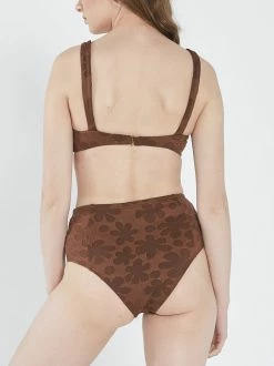Thrills Co. Layla High Waist Bikini Bottom - Washed Cocoa 1% For The Planet