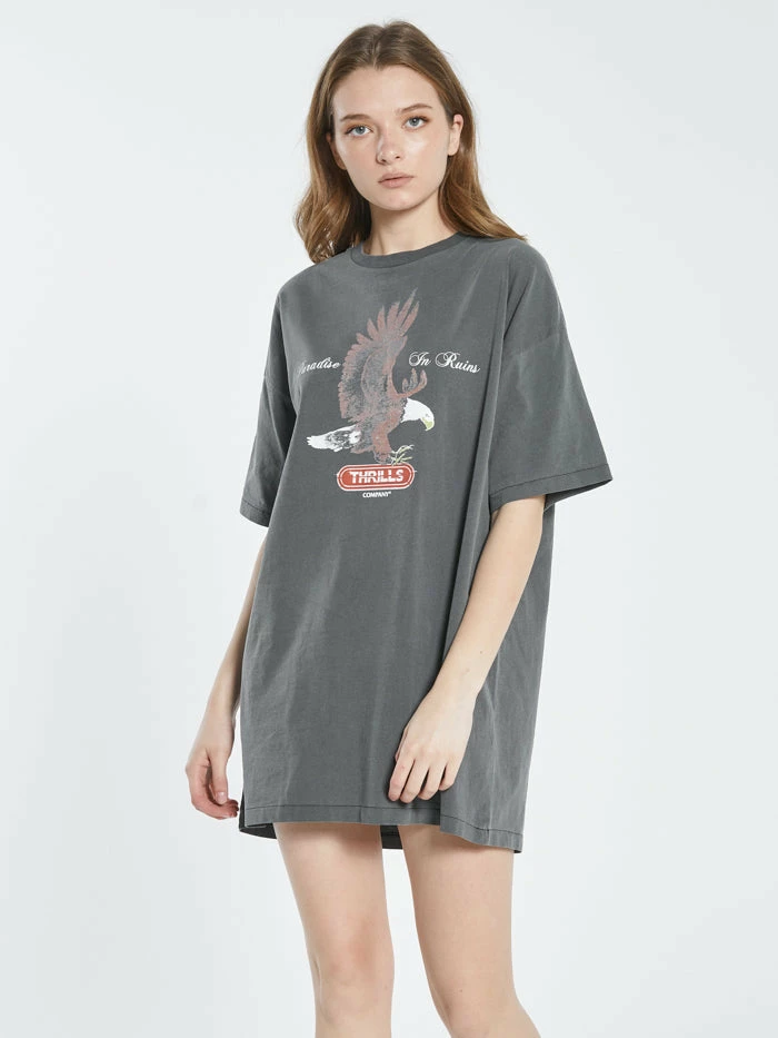 Thrills Co. Eternal Flight Box Fit Tee Dress - Merch Black New Arrivals 5 Thrills Co. Eternal Flight Box Fit Tee Dress - Merch Black New Arrivals