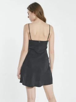 Thrills Co. Alexis Mini Bias Dress - Antique Black New Arrivals