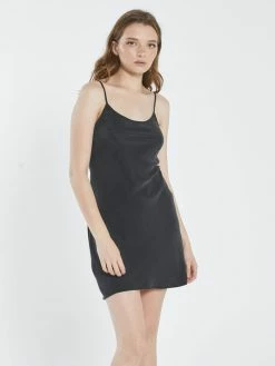 Thrills Co. Alexis Mini Bias Dress - Antique Black New Arrivals